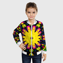 Бомбер детский Звездный калейдоскоп, цвет: 3D-белый — фото 2