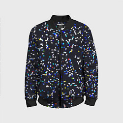 Бомбер детский Чёрно-синий мозаика паттерн, цвет: 3D-черный