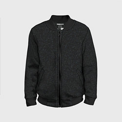 Детский бомбер Чёрный в мелкую синюю крапинку