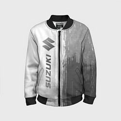 Детский бомбер Suzuki - white gradient по-вертикали