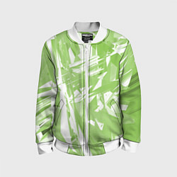 Детский бомбер Color white green