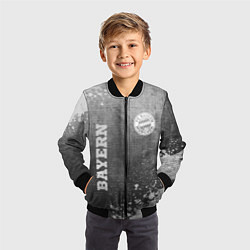 Бомбер детский Bayern - grey gradient вертикально, цвет: 3D-черный — фото 2