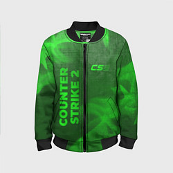 Детский бомбер Counter Strike 2 - green gradient вертикально