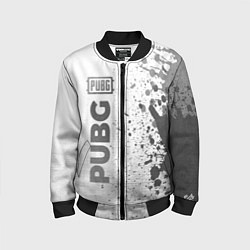 Бомбер детский PUBG - white gradient по-вертикали, цвет: 3D-черный
