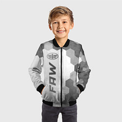 Бомбер детский FAW - white gradient по-вертикали, цвет: 3D-черный — фото 2