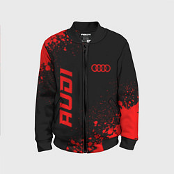 Бомбер детский Audi - red gradient вертикально, цвет: 3D-черный