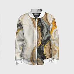 Детский бомбер Золотистые прожилки в мраморе