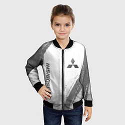 Бомбер детский Mitsubishi - white gradient вертикально, цвет: 3D-черный — фото 2