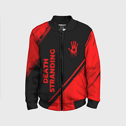 Детский бомбер Death Stranding - red gradient вертикально