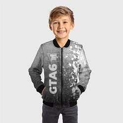 Бомбер детский GTA6 - grey gradient по-вертикали, цвет: 3D-черный — фото 2