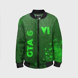 Детский бомбер GTA 6 - green gradient вертикально