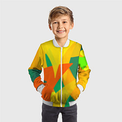 Бомбер детский Настроение в цветных тонах, цвет: 3D-белый — фото 2