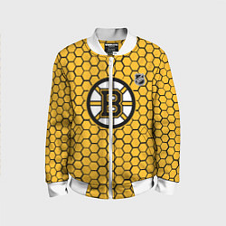 Детский бомбер Бостон Брюинз - желтые соты