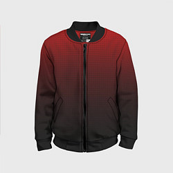 Детский бомбер Из красного в чёрный градиент с точками