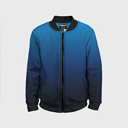 Бомбер детский Из голубого в чёрный градиент с точками, цвет: 3D-черный