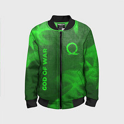 Детский бомбер God of War - green gradient вертикально