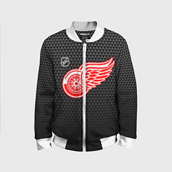 Детский бомбер Детройт Ред Уингз - черные треугольники