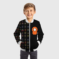 Бомбер детский Южного парка Кенни, цвет: 3D-белый — фото 2