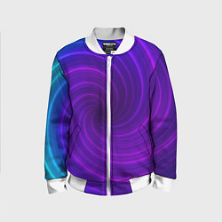 Детский бомбер Фиолетовая спираль