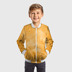 Бомбер детский Абстракция - bright yellow, цвет: 3D-белый — фото 2