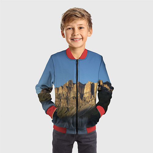 Детский бомбер Гора Метиген / 3D-Красный – фото 3