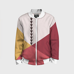 Бомбер детский Колор-блок фруктовый чиа пудинг, цвет: 3D-белый