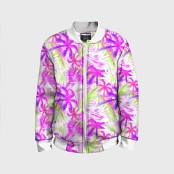 Детский бомбер Palm tree pink
