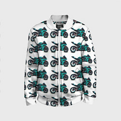 Детский бомбер Motorbike light blue