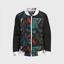 Бомбер детский Демоны Они - нейроарт, цвет: 3D-белый