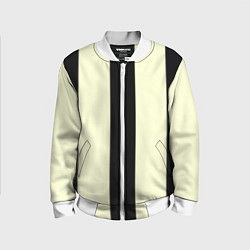 Бомбер детский Color black beige line, цвет: 3D-белый