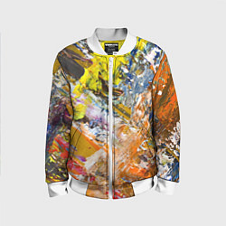 Детский бомбер Живая Абстракция: Поток Цветов и Форм в Постоянном
