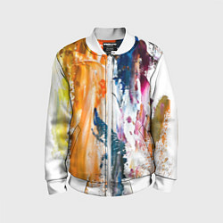 Детский бомбер Разноцветные мазки кисти на палитре художника