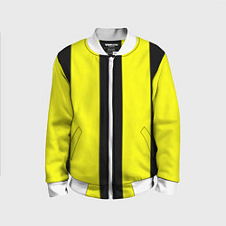 Детский бомбер Color yellow black line