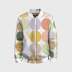 Детский бомбер Цветочный горошек