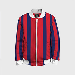 Детский бомбер Color black red stripes