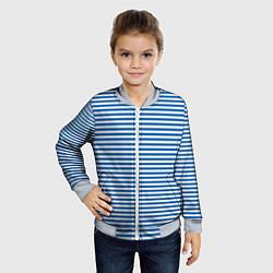 Бомбер детский Тельняшка десантника с полосами, цвет: 3D-серый — фото 2