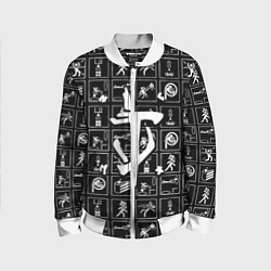 Бомбер детский Doom x portal, цвет: 3D-белый