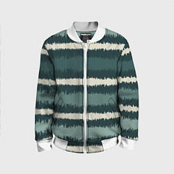 Детский бомбер Полосы зигзагообразные зеленые