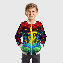 Бомбер детский Doom hyper monster, цвет: 3D-белый — фото 2