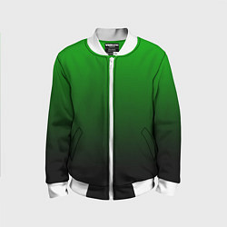 Бомбер детский Green gradient, цвет: 3D-белый