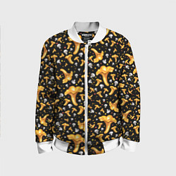 Бомбер детский Грибной дождик, цвет: 3D-белый