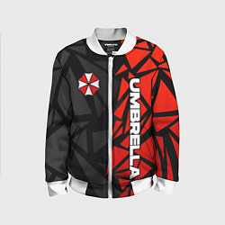 Детский бомбер Umbrella corp - красные фрагменты