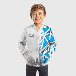 Бомбер детский Субару - фрагменты, цвет: 3D-белый — фото 2