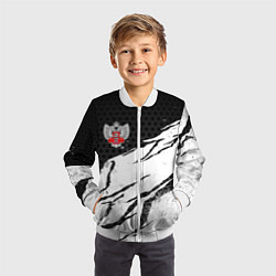 Бомбер детский Федерация бокса России - белый затертый, цвет: 3D-белый — фото 2