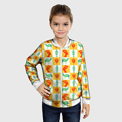 Бомбер детский Мотивы Египта, цвет: 3D-белый — фото 2