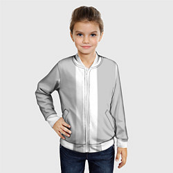 Бомбер детский Color white grey, цвет: 3D-белый — фото 2
