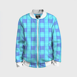Бомбер детский Color neon light blue purple stripes, цвет: 3D-белый