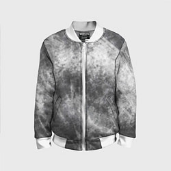 Детский бомбер Абстракция - black and white metal scuffs