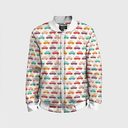 Детский бомбер Цветные машинки паттерн