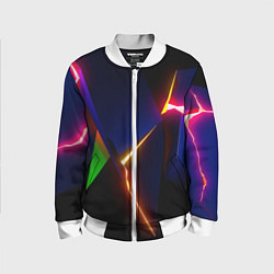 Детский бомбер Neon colored geometric